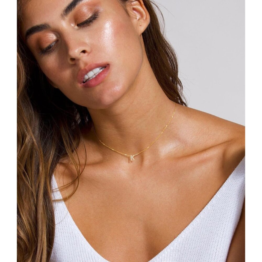 Timeless Gold Plated Initial Choker Necklace - Ad… - image 2